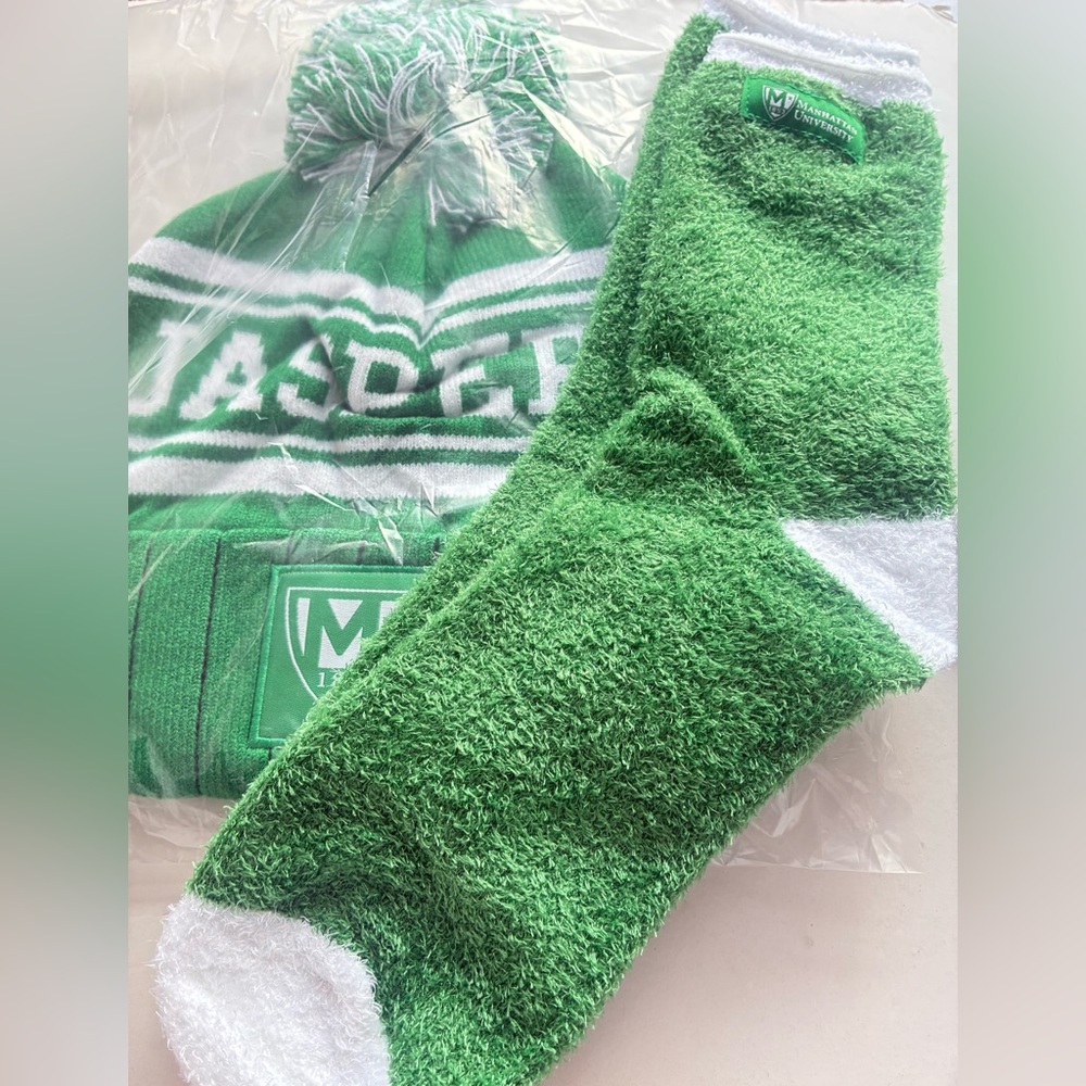 Manhattan University Merchandise Warm Socks and Winter Hat